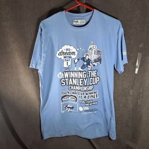 Molson Canadian The Alumni NHL Johnny Bower #1 Blue Graphic Tee G L